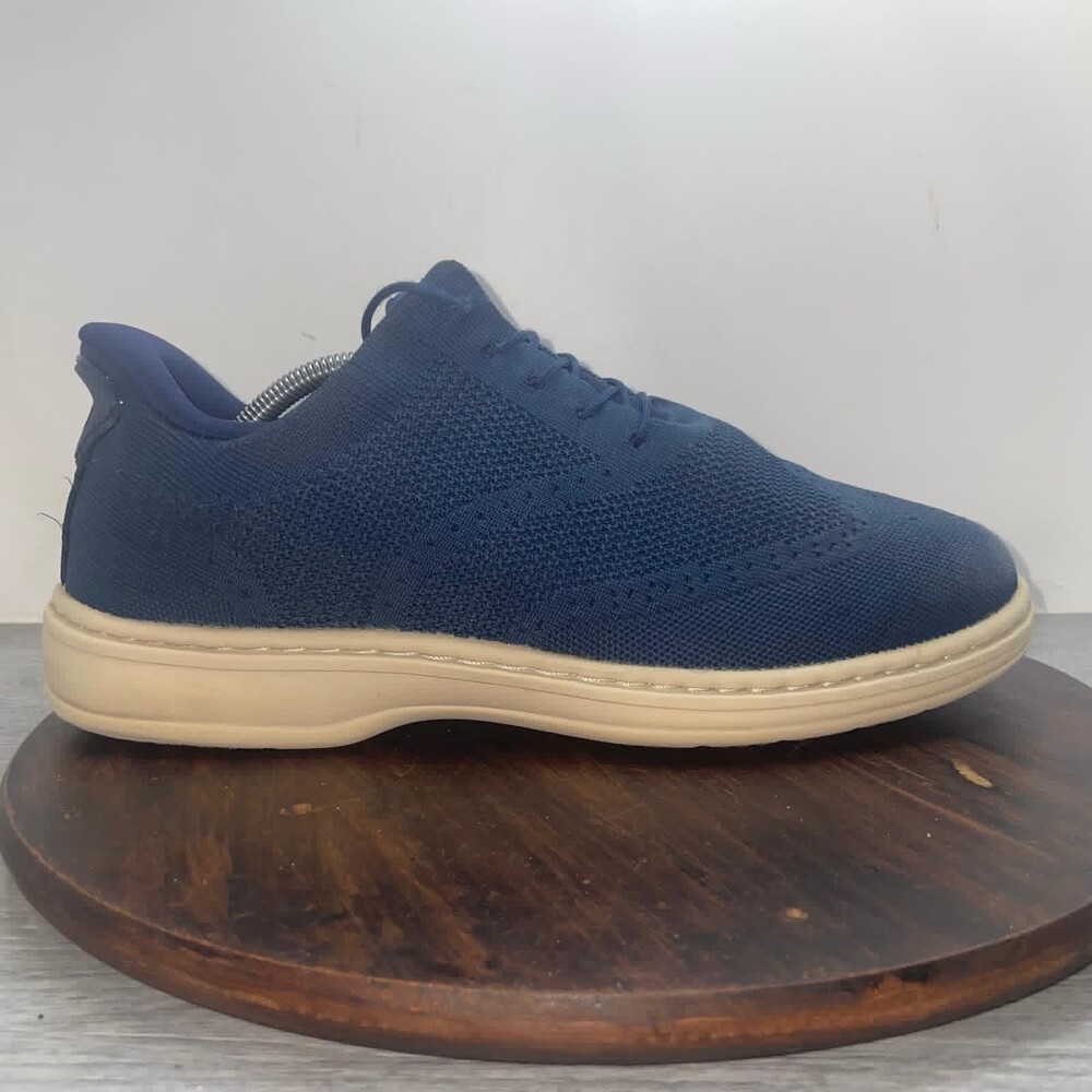 Orthofeet 469 Rex Hands Free Wingtip Shoes Men's Size 11 Wide 2E Blue Comfort